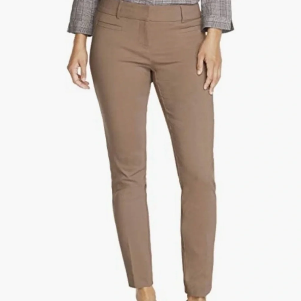 Van Heusen Khaki Stretch Ankle Skinny Cropped Pants - Picture 2 of 11